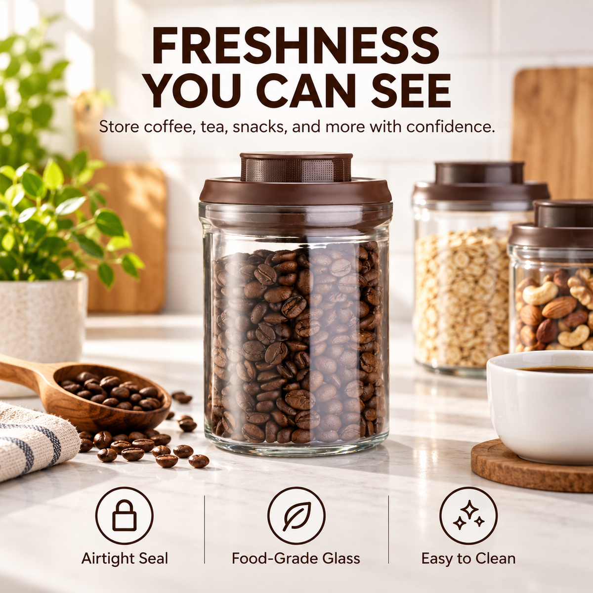 Glass Food Storage Jar