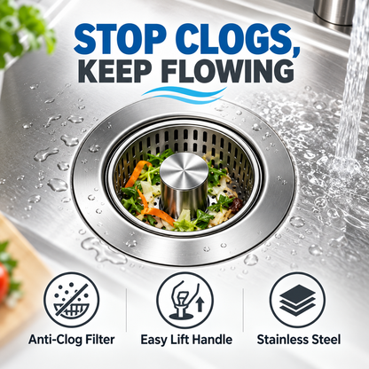 Pop-Up Sink Drain Strainer